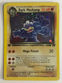 Pokemon TCG Team Rocket Set Holographic Dark Machamp 10/82 Heavy Played - Image 1