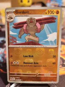 Pokemon TCG - Gurdurr (Master Ball Pattern) 048/086 - Sv: Black Bolt (BLK) - Image 1