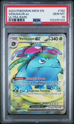 2023 POKEMON MEW EN-151 ULTRA RARE #182 VENUSAUR EX PSA 10 - Image 1