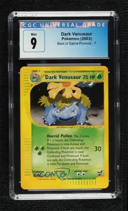 Dark Venusaur Pokemon Best of Game Tournament Promo CGC 9 Mint 2003 - Image 1