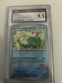 Pokemon CGC Mint 9.5 Feraligatr #213 PROMO Illustration Contest 2024 - Image 1