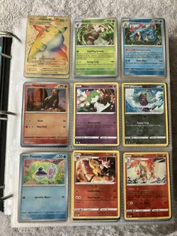 Pokemon Binder Page 17 Holo card Lot - Pikachu VMAX, Crobat Holo, Rapidash - Image 1