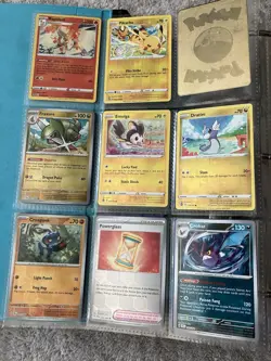 Pokemon Binder Page 17 Holo card Lot - Pikachu VMAX, Crobat Holo, Rapidash - Image 2