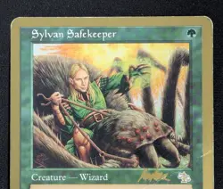 MTG Sylvan Safekeeper- DAMAGED -WCD 2002 Brian Kibler (SB) Magic Card # 133 - Image 3
