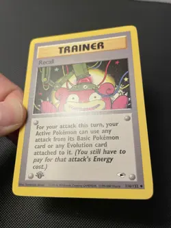 Recall 116/132 Gym Heroes WotC Vintage 1st Edition Pokemon Card - Image 3