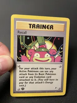 Recall 116/132 Gym Heroes WotC Vintage 1st Edition Pokemon Card - Image 4