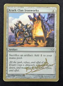 MTG Krark-Clan Ironworks- DAMAGED -WCD 2004 Manuel Bevand Magic Card # 134 - Image 1