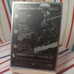 Summon: Primal Odin (Borderless) Final Fantasy Foil Card, MTG NM Rare 0365 - Image 1