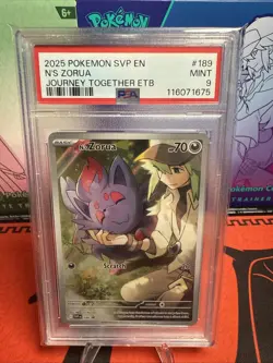 N's Zorua 189 Sv: Scarlet & Violet Promo Cards Holo PSA 9 - Image 1