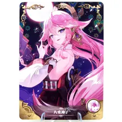 Yae Miko R - Genshin Impact - Goddess Story Anime Waifu Trading Card - Image 1
