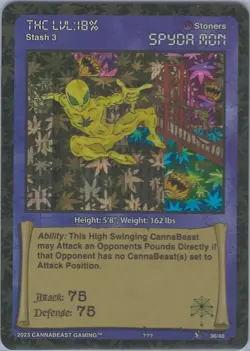 CannaBeast TCG Harvest Of Horrors Spyda Mon Holo Card #36/40 CCG Pack Fresh! - Image 1