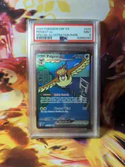 2023 Pokemon Obsidian Flames PIDGEOT EX Sp Ill Rare Card #225/197 PSA MINT 9 - Image 1