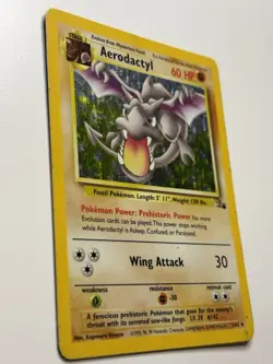 Pokemon TCG Aerodactyl Fossil Holo Card 1/62 Unlimited Rare - Image 2