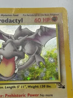 Pokemon TCG Aerodactyl Fossil Holo Card 1/62 Unlimited Rare - Image 4