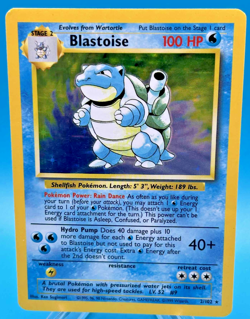Pokemon TCG Blastoise Base Set Holo Unlimited Rare Card 2/102 WOTC - Image 1
