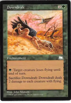 Downdraft *Uncommon* Magic MtG x1 Weatherlight MP - Image 1