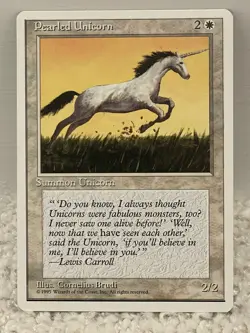 Magic the Gathering MTG Pearled Unicorn NM Unplayed! - Image 1