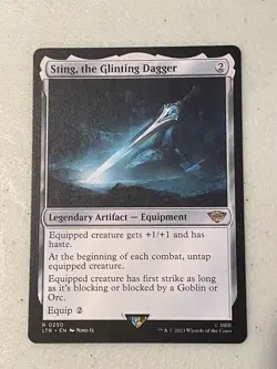 MTG magic 2x Sting, the Glinting Dagger The lord of the Rings RARE - Image 2