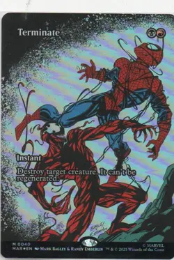 MTG: Marvel Universe Eternal-Legal: Foil Borderless Terminate: LP Condition - Image 1