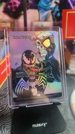 Magic MTG Infernal Grasp 0018 Borderless FOIL Marvel Eternal Legal MINT MAR - Image 1