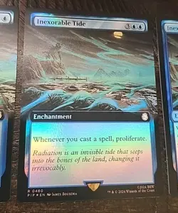 (3×) MTG - Inexorable Tide Foils -Universes Beyond: Fallout - Mint - Exact Shown - Image 3