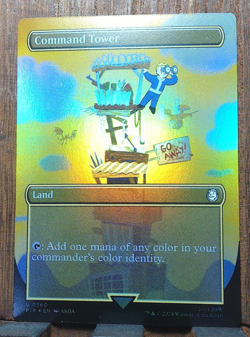 MTG✨ Command Tower (FOIL Borderless) Universes Beyond: Fallout✨ NEAR MINT.. - Image 1