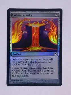 MTG Golem Foundry Scars of Mirrodin Foil - Image 1