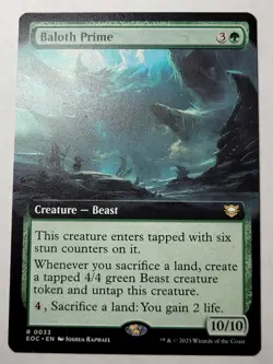 Baloth Prime -Extended Art- Edge of Eternities Commander Rare EOC 33 EOE mtg NM - Image 1