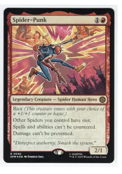 Spider-Punk | FOIL | NM | MTG | 0092 | Rare | SPM - Marvel's Spider-Man - Image 1