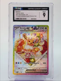 EEVEE EX 2025 POKEMON PRISMATIC EVOLUTIONS SUPER PREMIUM BSP #174 CGC 9 Q4155 - Image 1