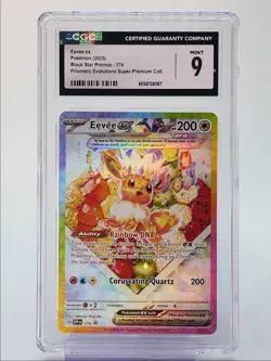 EEVEE EX 2025 POKEMON BSP PRISMATIC EVOLUTIONS SUPER PREMIUM #174 CGC 9 Q4155 - Image 1