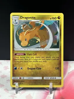 Pokemon TCG Dragonite 119/181 Sun & Moon Team Up Cosmos Holo Rare Promo NM - Image 1