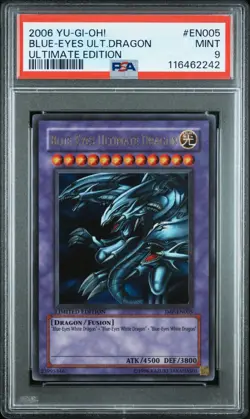 ULTIMATE EDITION EN005 BLUE EYES ULTIMATE DRAGON PSA 9 YUGIOH 2006 - Image 1