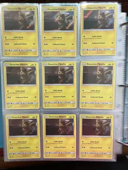 Pokemon Binder Page Lot - 18x Detective Pikachu Holo Cards 2019 Movie Promo - Image 1