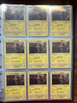 Pokemon Binder Page Lot - 18x Detective Pikachu Holo Cards 2019 Movie Promo - Image 2