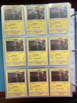 Pokemon Binder Page Lot - 18x Detective Pikachu Holo Cards 2019 Movie Promo - Image 1
