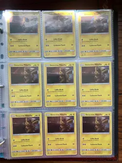 Pokemon Binder Page Lot - 18x Detective Pikachu Holo Cards 2019 Movie Promo - Image 2