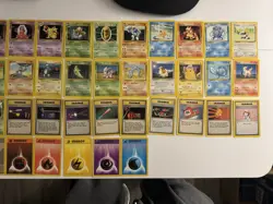 Base Set 64/102 Card Vintage WOTC Pokemon Card Lot (Mostly MP, No Duplicates) - Image 3