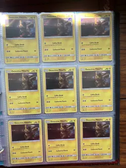 Pokemon Binder Page Lot - 18x Detective Pikachu Holo Cards 2019 Movie Promo - Image 2
