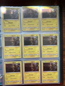 Pokemon Binder Page Lot - 18x Detective Pikachu Holo Cards 2019 Movie Promo - Image 2