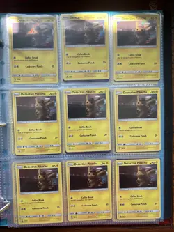 Pokemon Binder Page Lot - 18x Detective Pikachu Holo Cards 2019 Movie Promo - Image 2