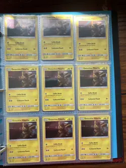 Pokemon Binder Page Lot - 18x Detective Pikachu Holo Cards 2019 Movie Promo - Image 2