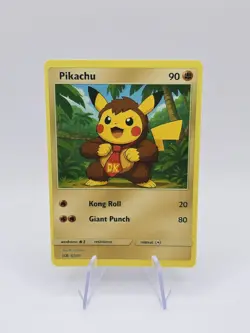 Donkey Kong X Pikachu Pokemon Custom Card - Image 1