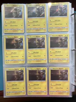 Pokemon Binder Page Lot - 18x Detective Pikachu Holo Cards 2019 Movie Promo - Image 2