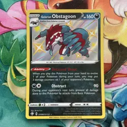 Pokemon Card Galarian Obstagoon SV080/SV122 Shining Fates Shiny Vault Holo NM - Image 1