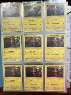 Pokemon Binder Page Lot - 18x Detective Pikachu Holo Cards 2019 Movie Promo - Image 2