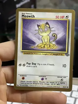 Meowth 56/64 Jungle GOLD Bordered Promo Rare WOTC Nintendo Pokemon Card TCG - Image 3