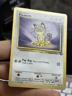 Meowth 56/64 Jungle GOLD Bordered Promo Rare WOTC Nintendo Pokemon Card TCG - Image 4