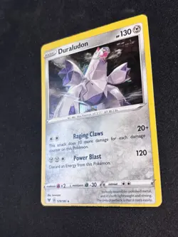 Pokemon TCG Duraludon 2020 Vivid Voltage Cosmos Holo Rare Card #129/185 - MISCUT - Image 3