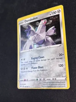 Pokemon TCG Duraludon 2020 Vivid Voltage Cosmos Holo Rare Card #129/185 - MISCUT - Image 4
